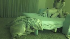 Real cheating wife - hidden camera - she lets him in her ass :(