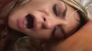 Hot cum in a wide fisted pussy