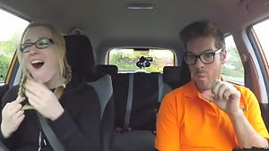 Fake driving school sexual discount for big tits blonde scottish babe
