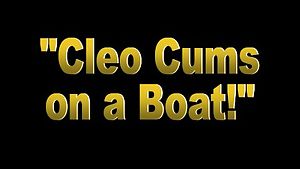 Hot college girl cleo cums on a boat!