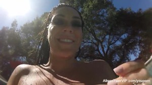 Alison tyler masturbates in the pool