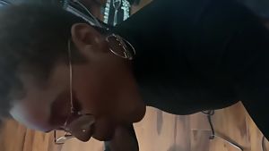 Black Thot Sucks My Dick In Her Dads House (almost Got Caught!)