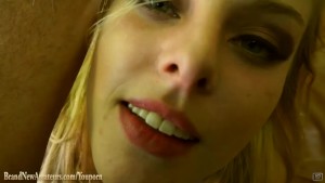 Sexy blonde amateur has her ass eaten on casting couch