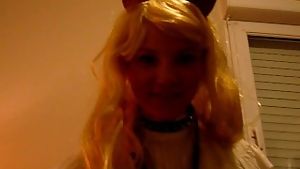 Petite blonde teen is sucking a dick then fucking in doggystyle