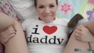 For father's day play time, she wants daddy's cock