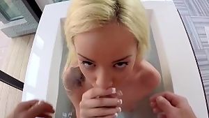 Povd after bath fuck and facial with petite blonde elsa jean