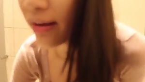 asian teen playing with herself in a hardcore way