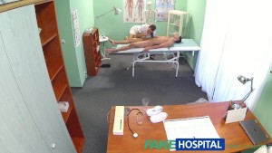 Fakehospital hot nurse massages patient before sucking and fucking him