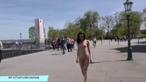 Crazy slim teen kara naked on public streets