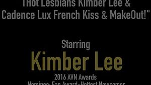 Hot lesbians kimber lee &amp;amp; cadence lux french kiss &amp;amp; makeout!