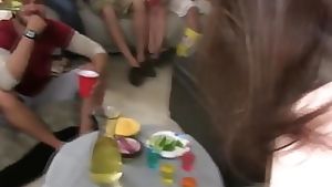 Wild college amateur pussy fucking party