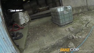 Fake cop anal sex in the barn yard